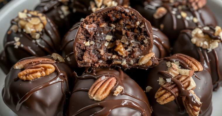Pecan Pie Brownie Bombs