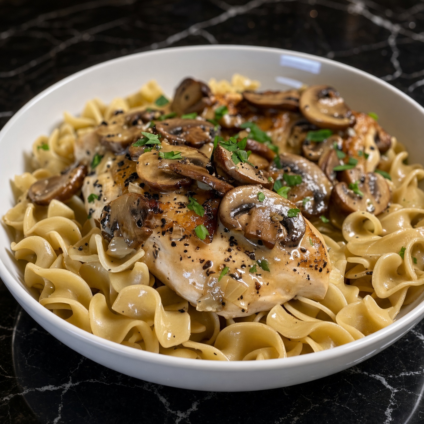 Chicken with Buttered Noodles