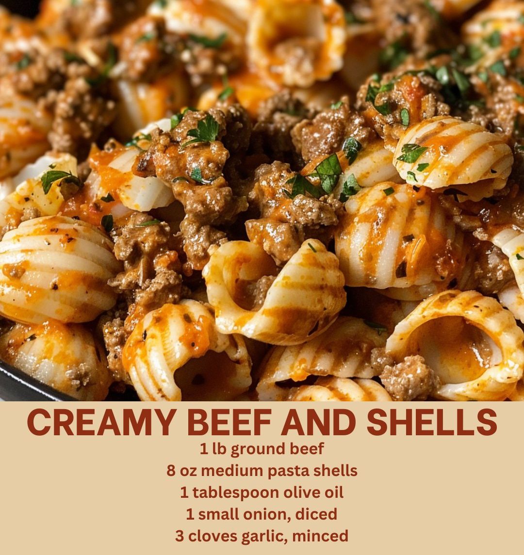 Creamy Beef and Shells