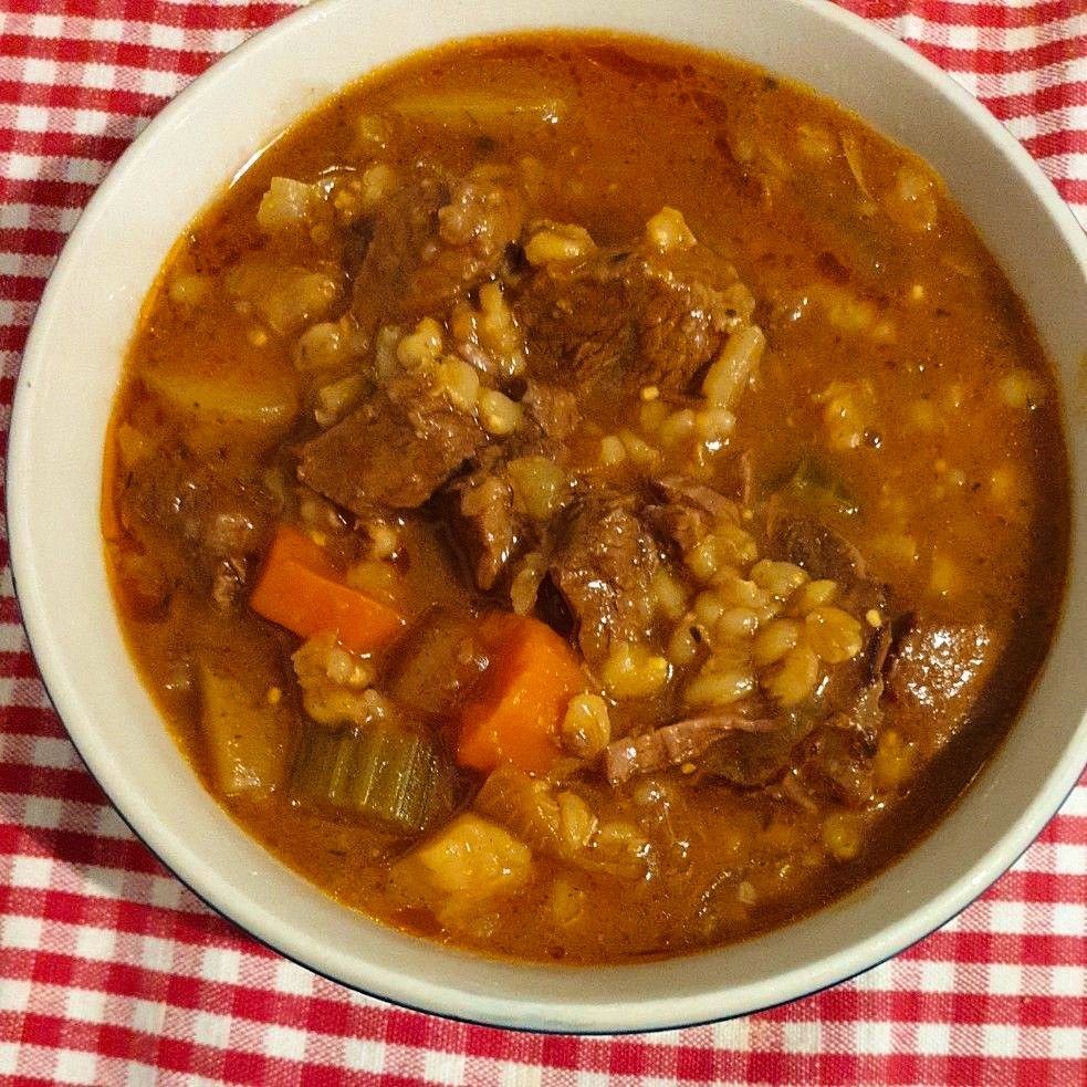 BEST EVER BEEF AND BARLEY SOUP