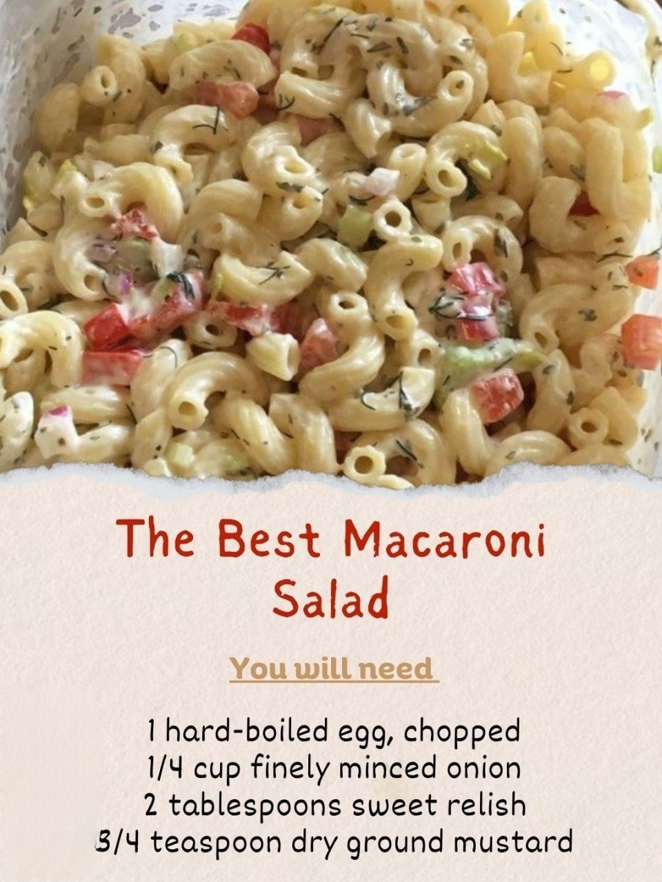 THE BEST MACARONI SALAD