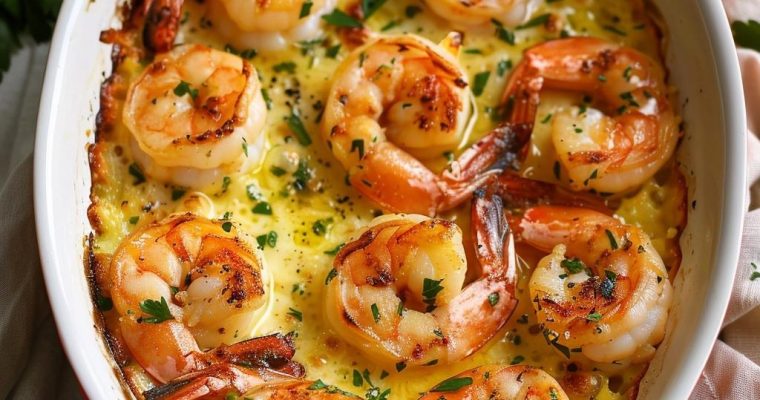 Magic Baked Shrimp in Lemon Butter Sauce