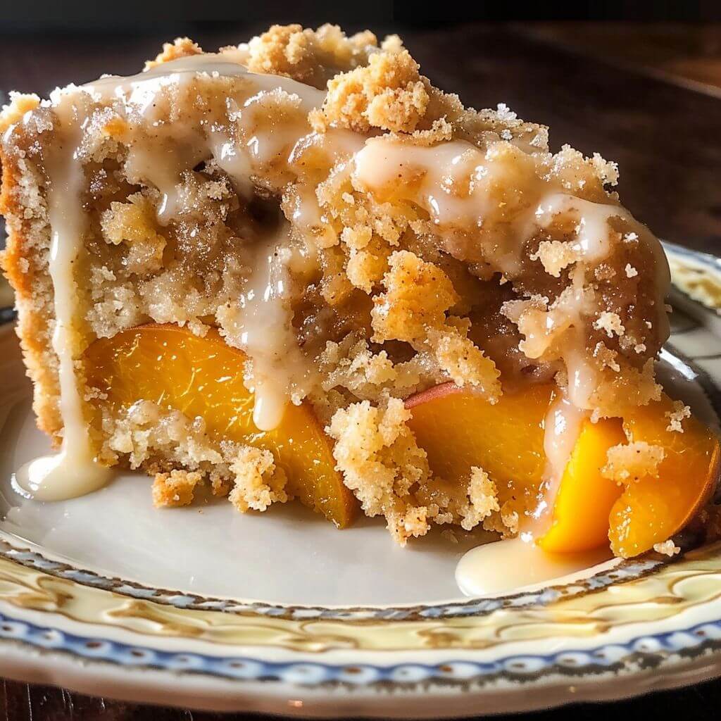 Southern Peach Crumb Cake