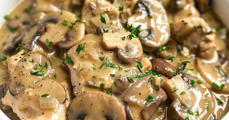 Slow Cooker Mushroom Chicken