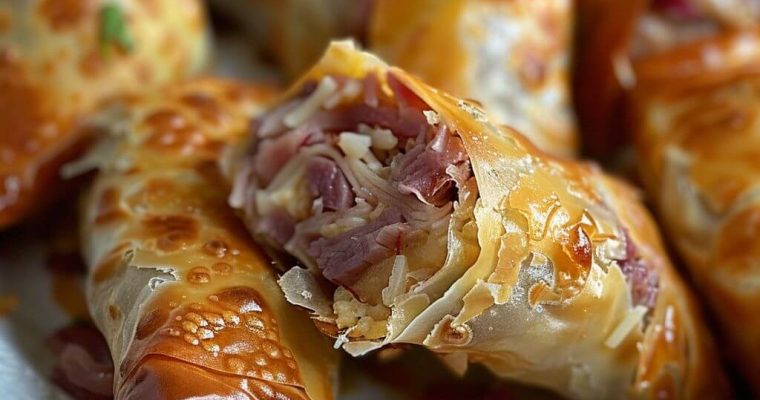 Baked Reuben Egg Rolls