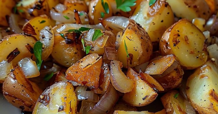 Crispy Fried Potatoes and Onions