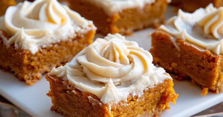 Pumpkin Bars with Cream Cheese Frosting