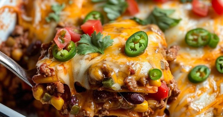 BEEF ENCHILADA CASSEROLE