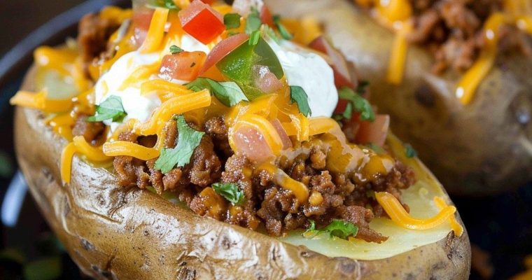 Taco Stuffed Baked Potatoes