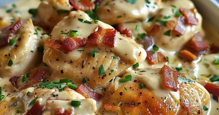 Slow Cooker Creamy Bacon Chicken