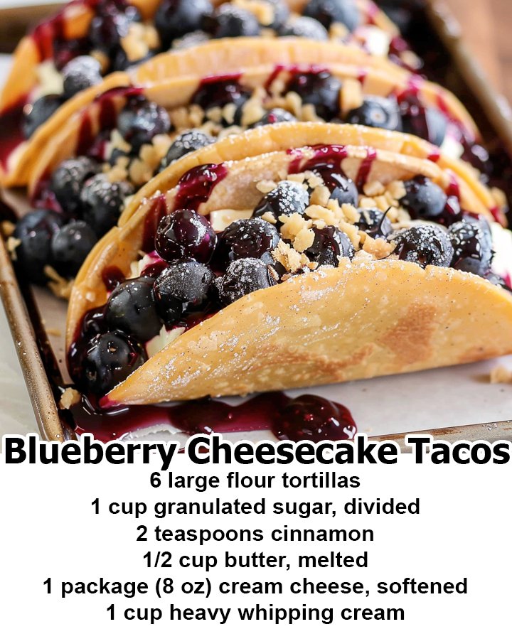 Blueberry Cheesecake Tacos