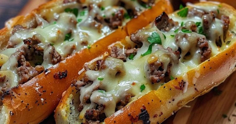 Philly Cheesesteak Garlic Bread