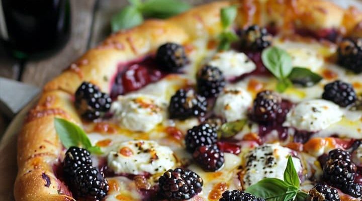 Blackberry, Basil & Ricotta Pizza