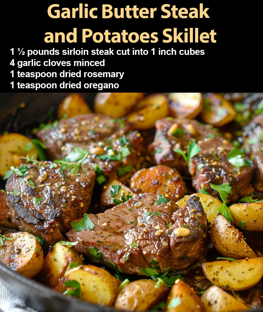 Garlic Butter Steak and Potatoes Skillet