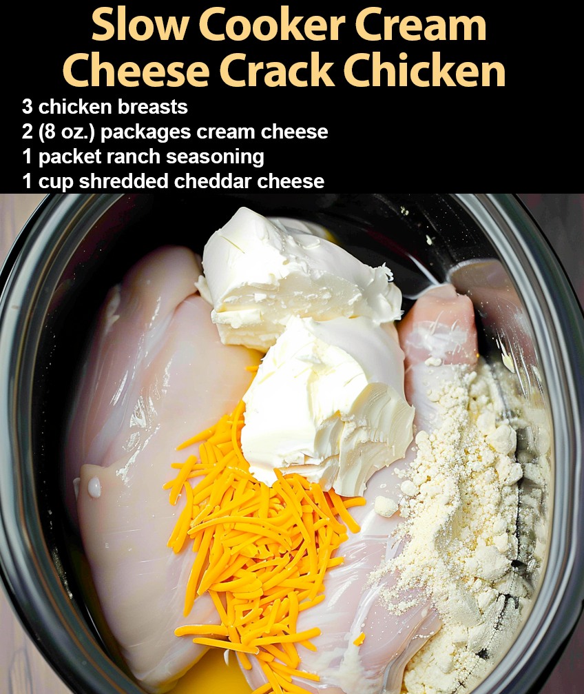 Slow Cooker Cream Cheese Crack Chicken