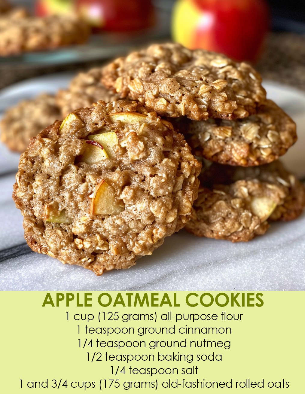 Apple Oatmeal Cookies