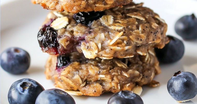 Banana Blueberry Oatmeal Breakfast Cookies