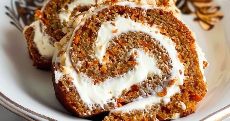 Carrot Cake Roll with Cream Cheese