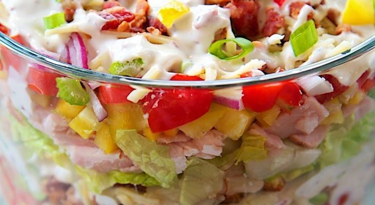 CHICKEN BACON RANCH LAYER SALAD