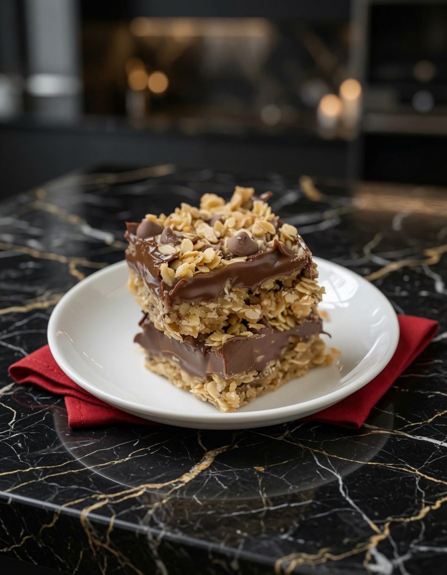 No Bake Chocolate Oat Bars