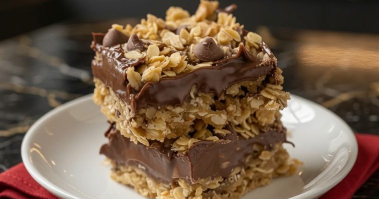 No Bake Chocolate Oat Bars