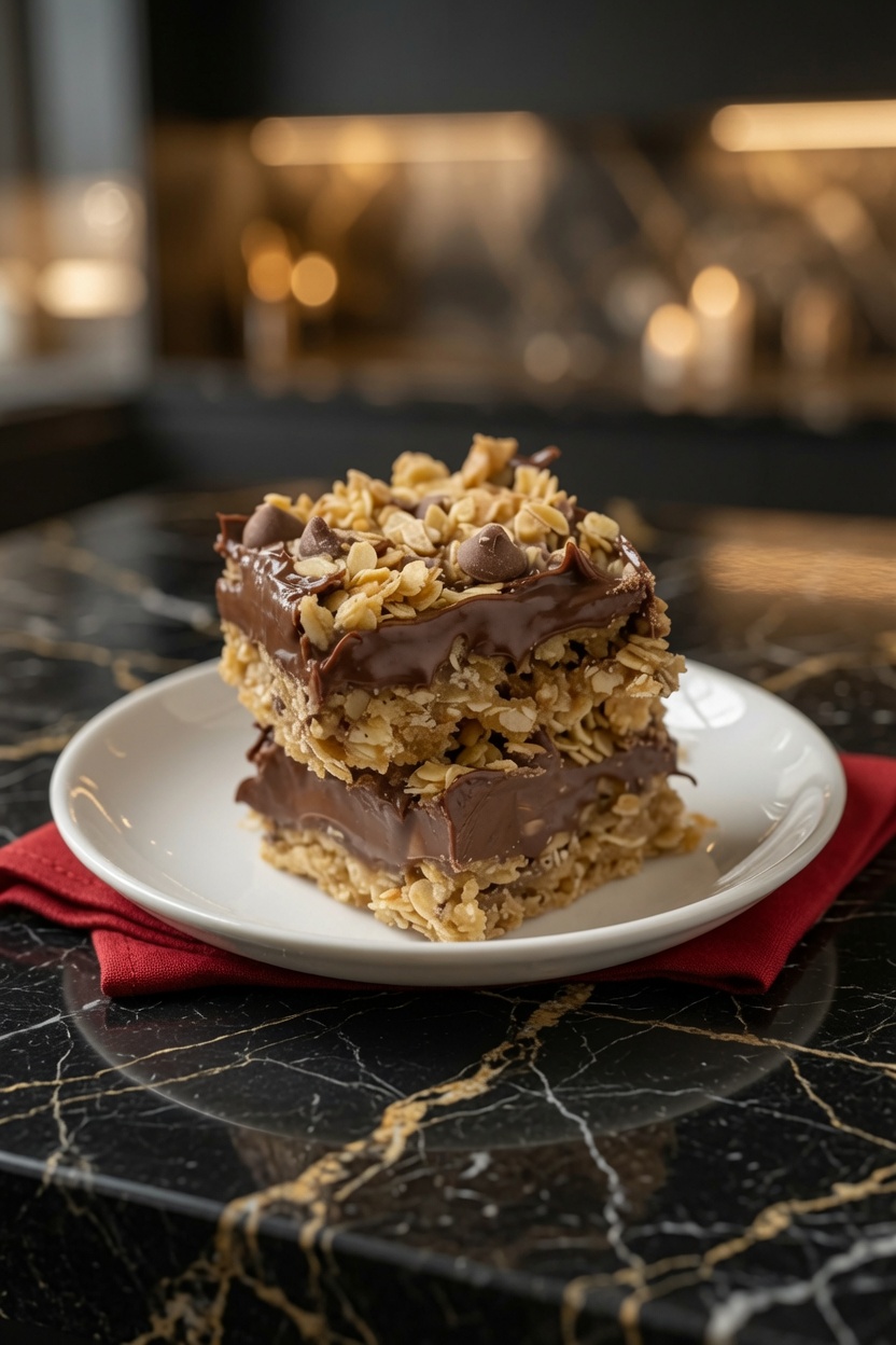 No Bake Chocolate Oat Bars