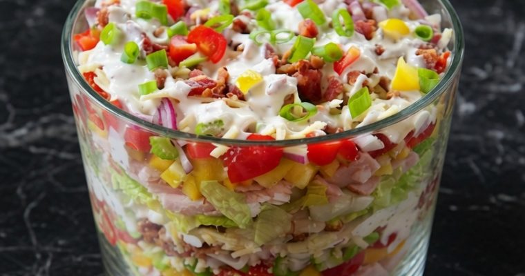 CHICKEN BACON RANCH LAYER SALAD