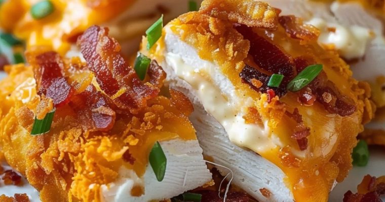 Cream Cheese and Bacon Stuffed Doritos Chicken