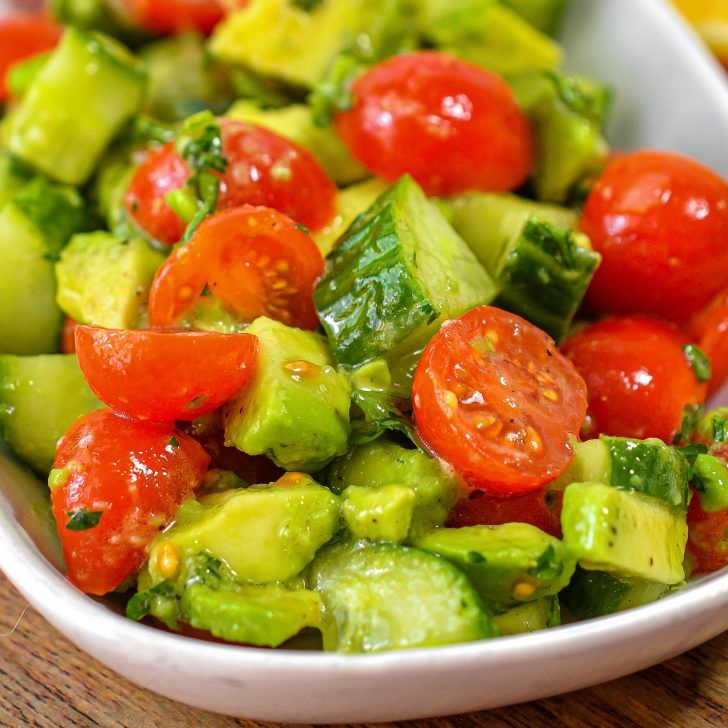 Cucumber, Tomato, Avocado Salad