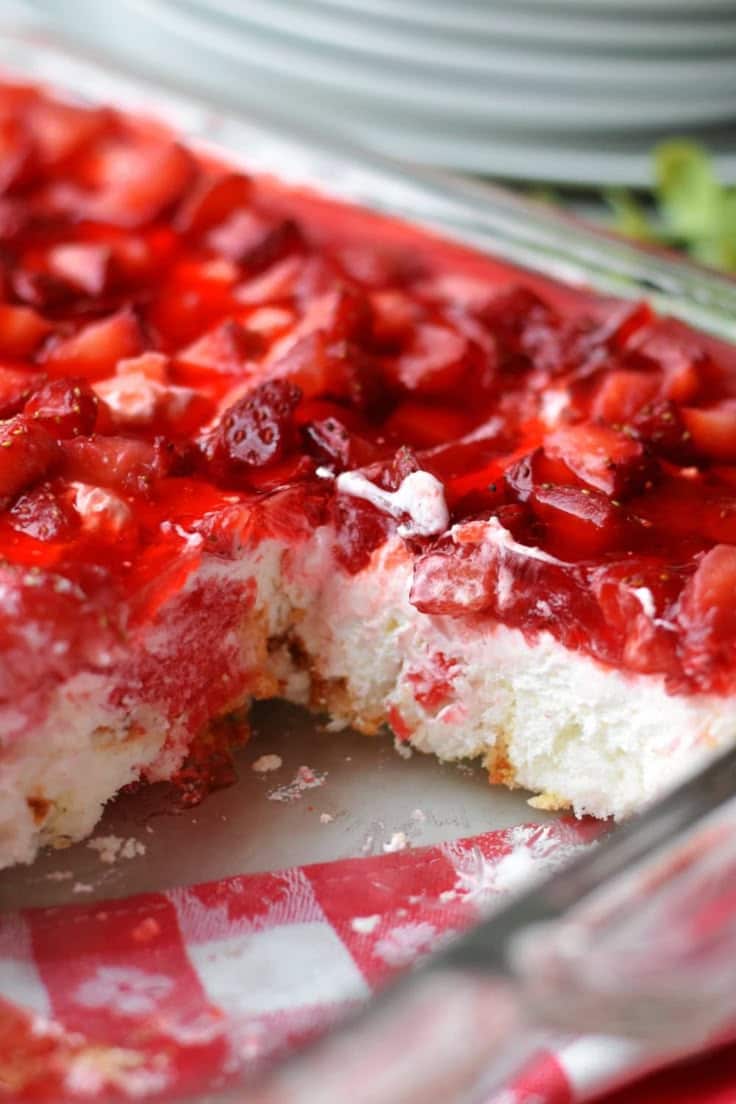 Strawberry Angel Food Cake