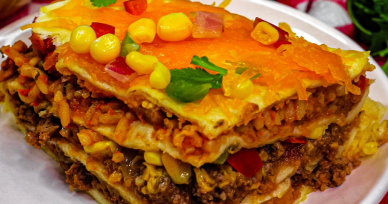 Layered Mexican Tortilla Casserole