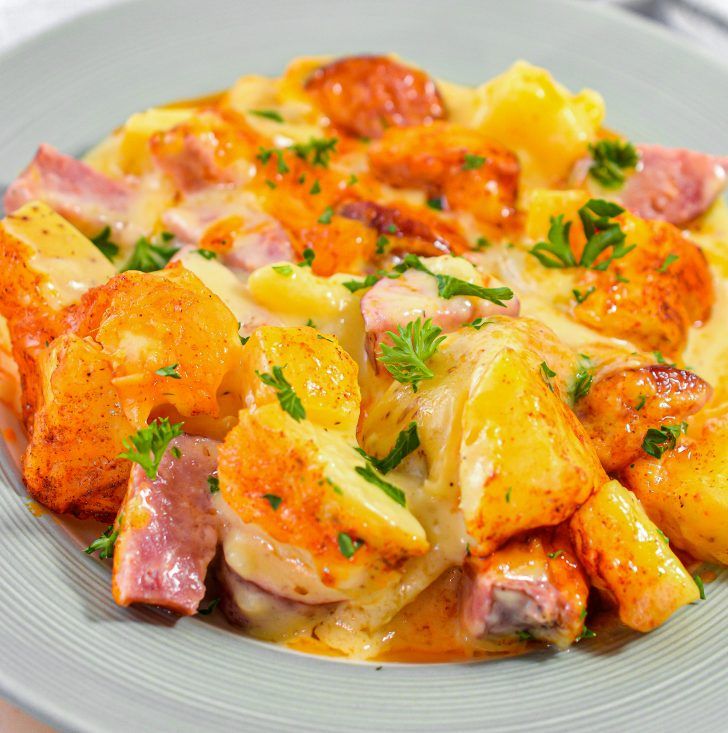 Cheese, Potato and Smoked Sausage Casserole