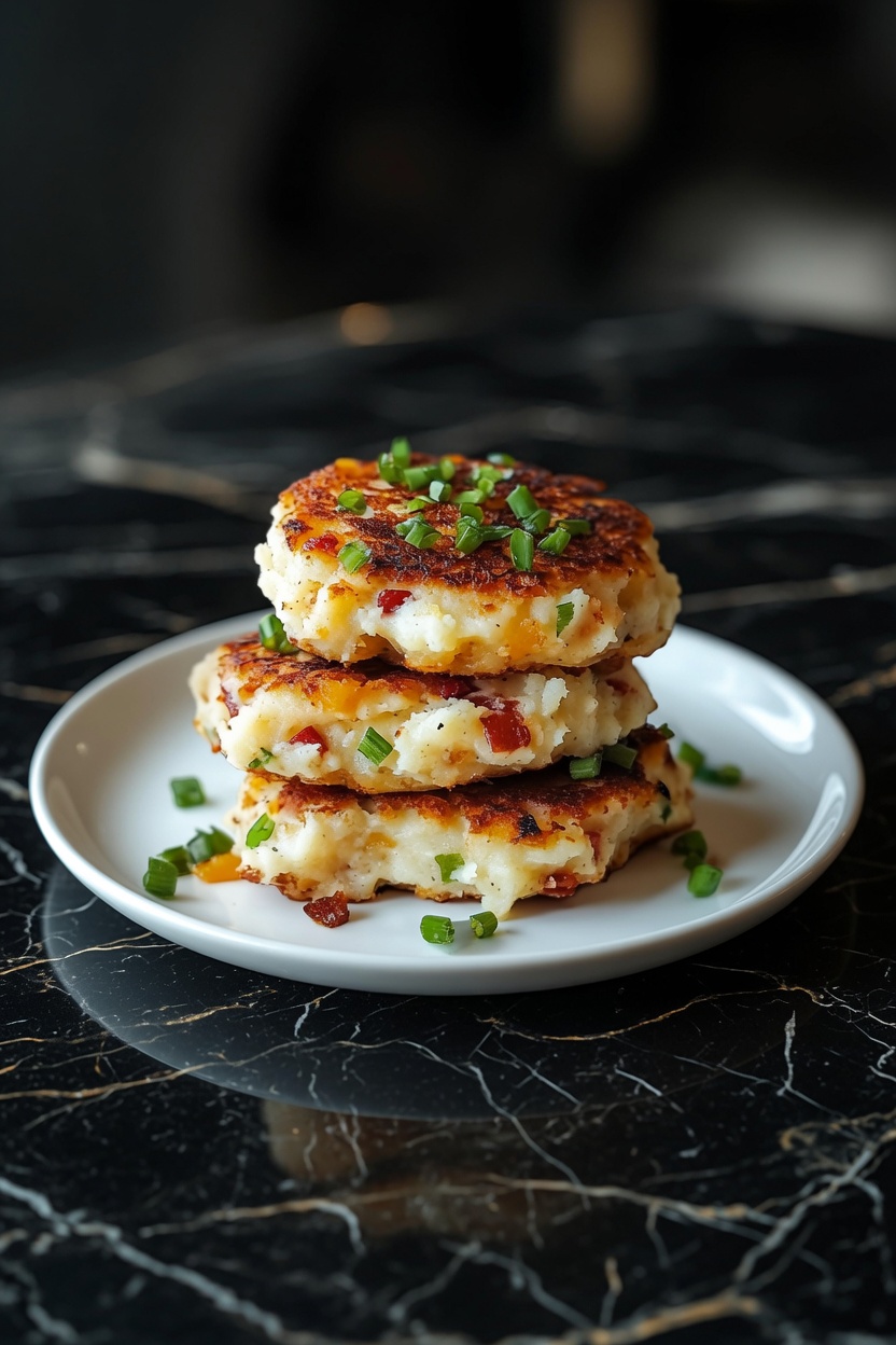 Loaded Mashed Potato Cakes