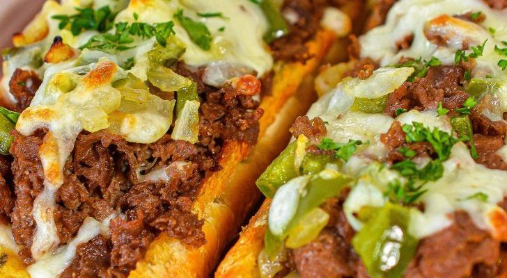 French Garlic Philly Cheesesteak Bread