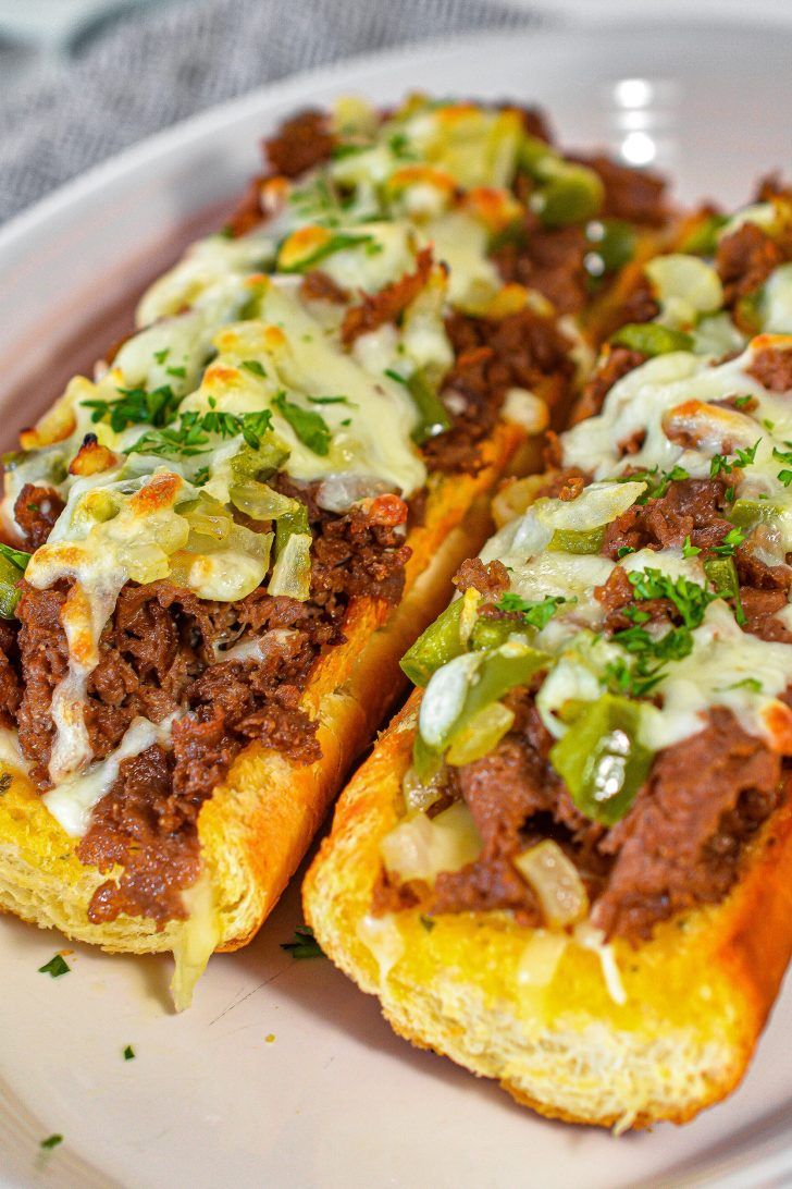 French Garlic Philly Cheesesteak Bread