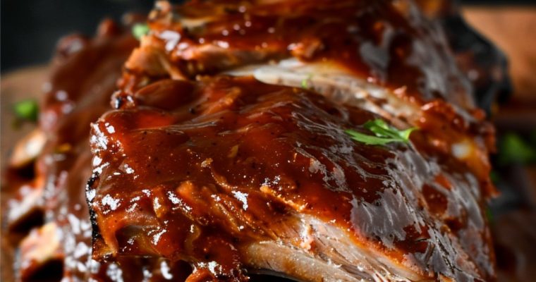 Slow Cooker Root Beef BBQ Pork Ribs