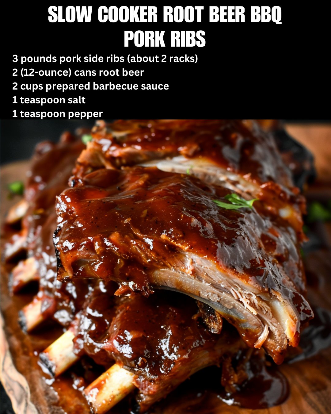 Slow Cooker Root Beef BBQ Pork Ribs