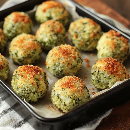 Healthy Baked Broccoli Cheese Balls