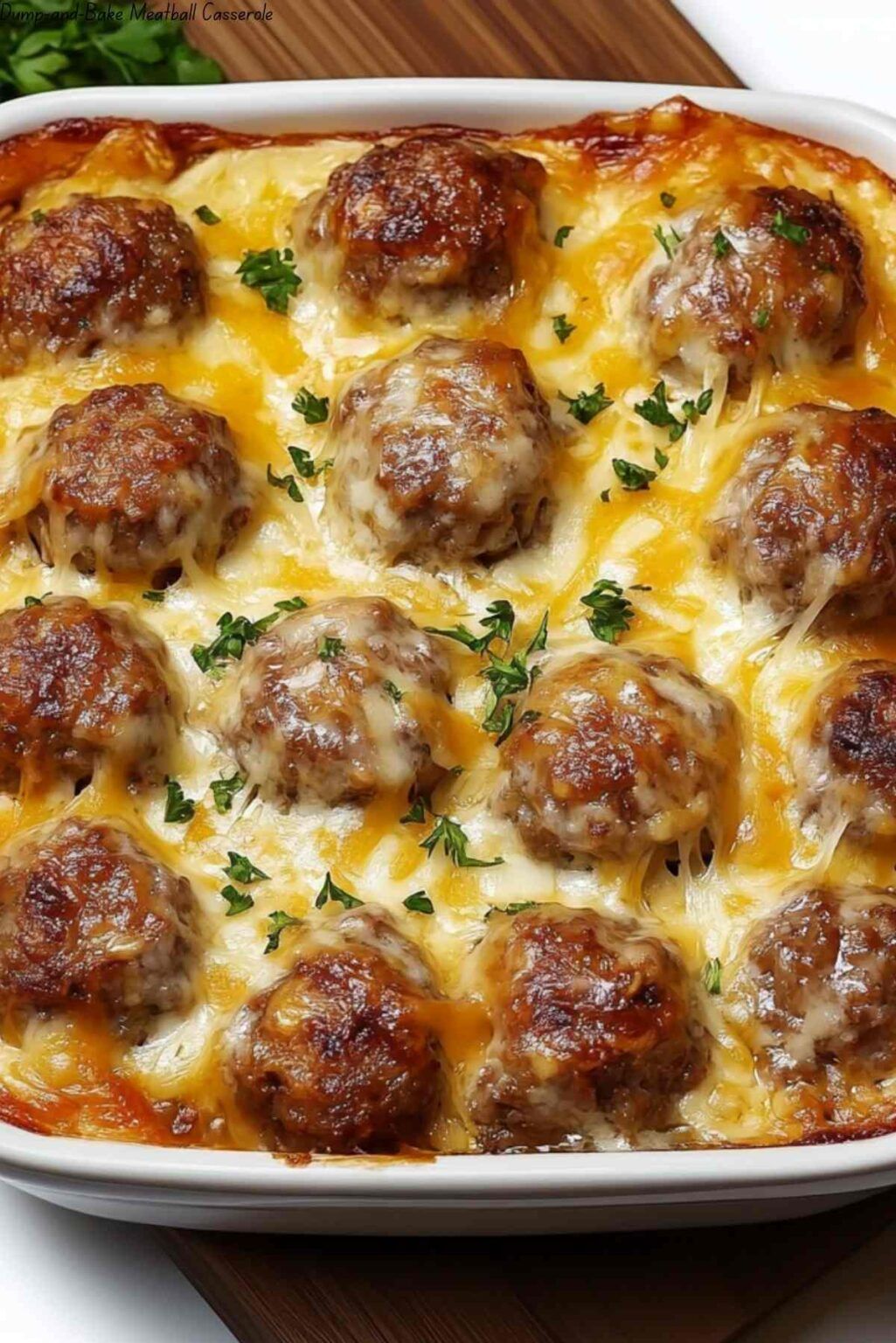 DUMP AND BAKE MEATBALL CASSEROLE
