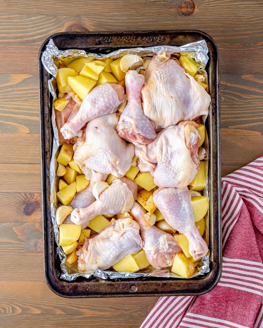 Garlic Roasted Chicken and Potatoes