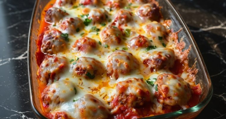 DUMP AND BAKE MEATBALL CASSEROLE