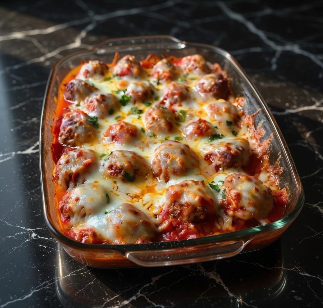 DUMP AND BAKE MEATBALL CASSEROLE
