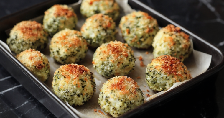 Healthy Baked Broccoli Cheese Balls