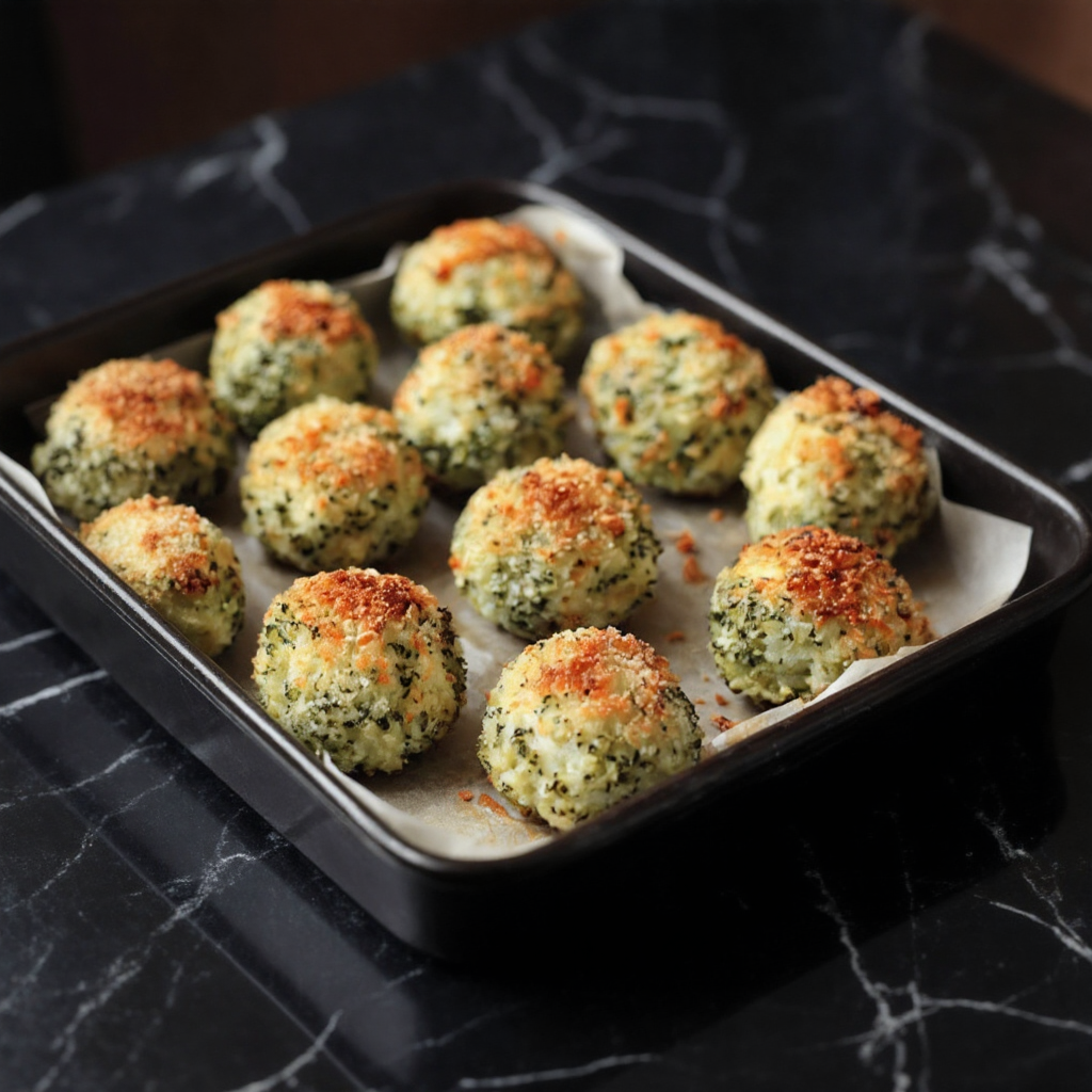 Healthy Baked Broccoli Cheese Balls