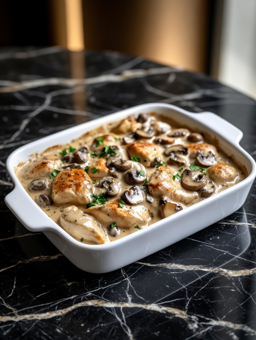 Baked Chicken Stroganoff