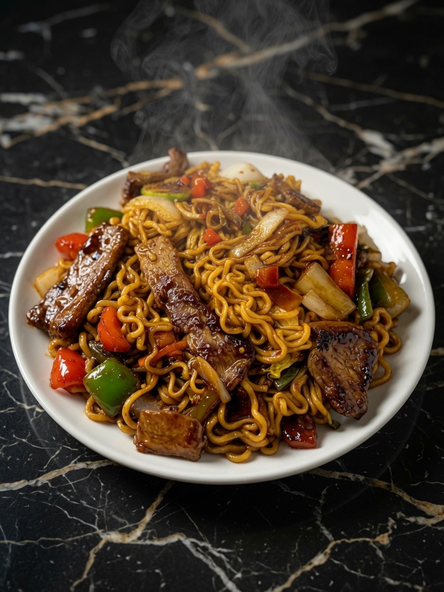 Steak Stir-Fried Ramen