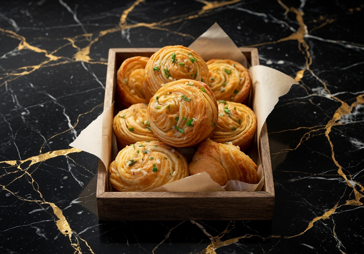 Cheesy Garlic Cruffin