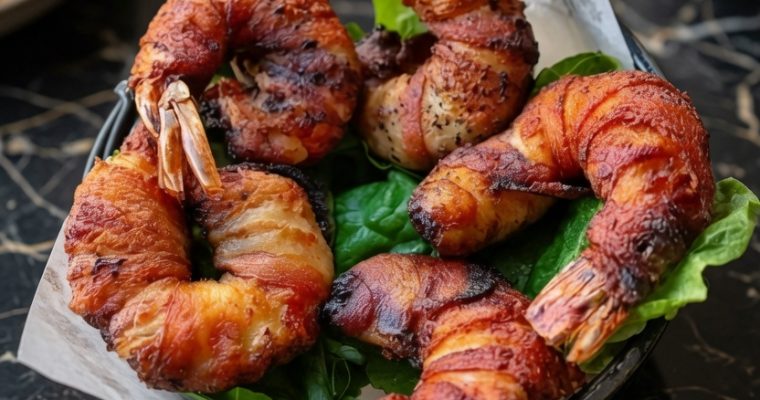 BBQ Bacon Wrapped Shrimp
