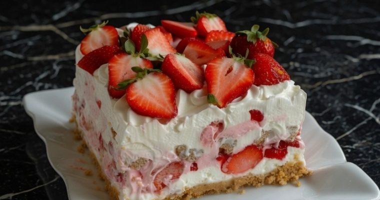 Strawberry Cream Cheese Icebox Cake