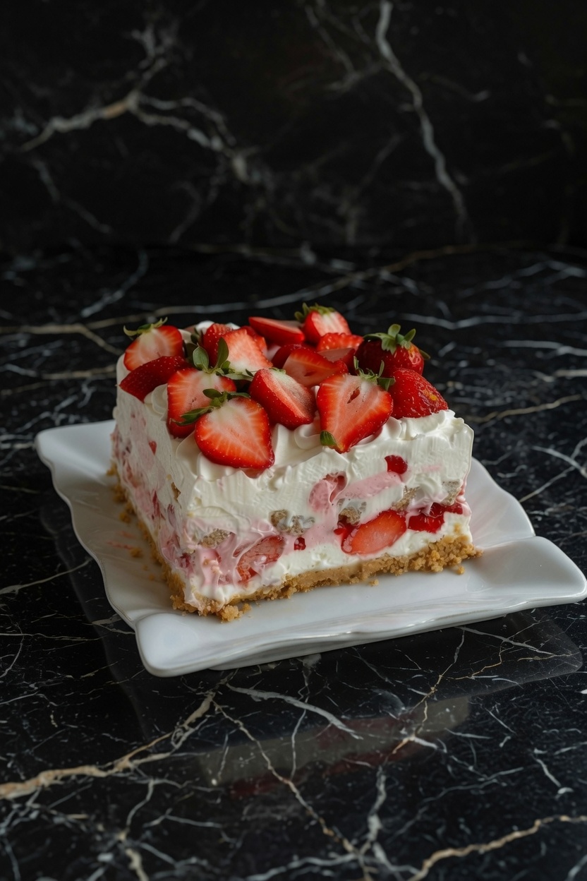 Strawberry Cream Cheese Icebox Cake